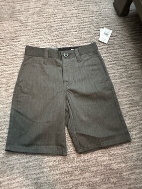 Volcom Men's Charcoal Flat-Front Shorts